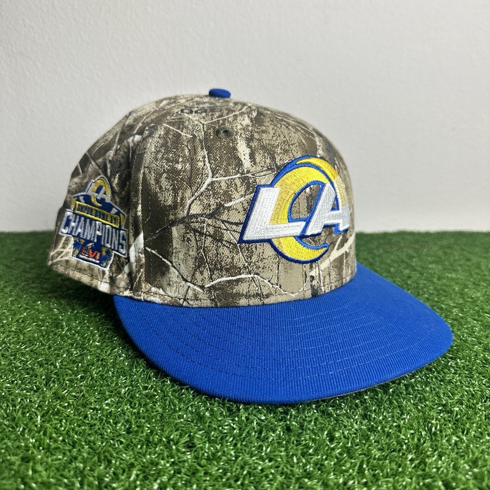 Los Angeles Rams Hat Men 7 3/8 Realtree Camo 59Fifty New Era Fitted Cap